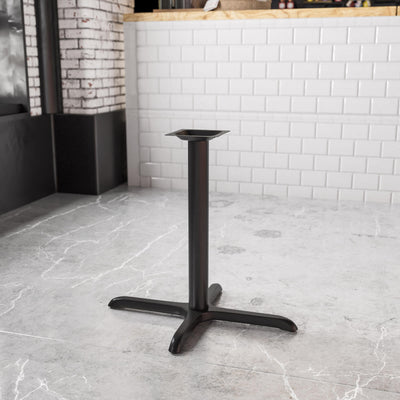 23.75'' x 30'' Restaurant Table X-Base with 3'' Dia. Table Height Column