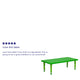 Green |#| 24inchW x 48inchL Rectangular Green Plastic Height Adjustable Activity Table