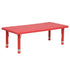 24"W x 48"L Rectangular Plastic Height Adjustable Activity Table