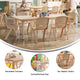 Natural |#| 24"W x 48"L Rectangle Natural Plastic Adjustable Activity Table Set - 6 Chairs