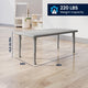 Soft Gray |#| 7 PC Plastic Activity Table and 6 Chairs Set, 10.5"Seat Height-Soft Gray