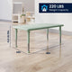 Sage |#| 7 PC Plastic Activity Table and 6 Chairs Set, 10.5"Seat Height-Sage
