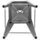 Silver |#| 4 Pack 24inch High Metal Indoor Counter Bar Stool - Stackable Stool, Silver