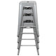 Silver |#| 4 Pack 24inch High Metal Indoor Counter Bar Stool - Stackable Stool, Silver