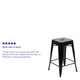Black |#| 4 Pack 24inch High Metal Indoor Counter Bar Stool - Stackable Stool, Black