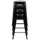 Black |#| 4 Pack 24inch High Metal Indoor Counter Bar Stool - Stackable Stool, Black