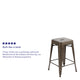 Gun Metal |#| 4 Pack 24inch High Metal Indoor Counter Bar Stool - Stackable Stool, Gun Metal Gray