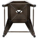 Gun Metal |#| 4 Pack 24inch High Metal Indoor Counter Bar Stool - Stackable Stool, Gun Metal Gray