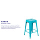 Teal |#| 4 Pack 24inch High Metal Indoor Counter Bar Stool - Stackable Stool, Teal