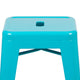 Teal |#| 4 Pack 24inch High Metal Indoor Counter Bar Stool - Stackable Stool, Teal