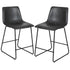 24 Inch Commercial Grade LeatherSoft Counter Height Barstools, Set of 2