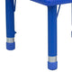 Blue |#| 24inch Square Blue Plastic Height Adjustable Activity Table