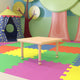 Natural |#| 24inch Square Natural Plastic Height Adjustable Activity Table - School Table for 4