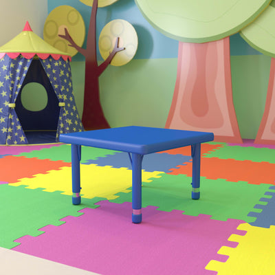 24" Square Plastic Height Adjustable Activity Table - View 2