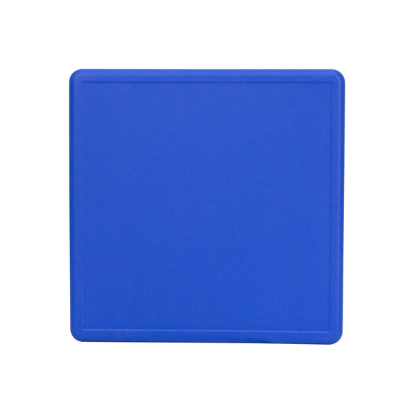 Blue |#| 24inch Square Blue Plastic Height Adjustable Activity Table