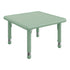 Sage |#| Commercial Plastic Adjustable Height Classroom Activity Table-Sage, 24" SQ