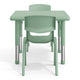 Sage |#| 3 PC Plastic Activity Table and 2 Chairs Set, 10.5" Seat Height-Sage
