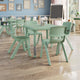 Sage |#| 5 PC Plastic Activity Table and 4 Chairs Set, 10.5" Seat Height-Sage