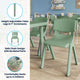 Sage |#| 5 PC Plastic Activity Table and 4 Chairs Set, 10.5" Seat Height-Sage