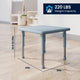 Dusty Blue |#| 5 PC Plastic Activity Table and 4 Chairs Set, 10.5" Seat Height-Dusty Blue