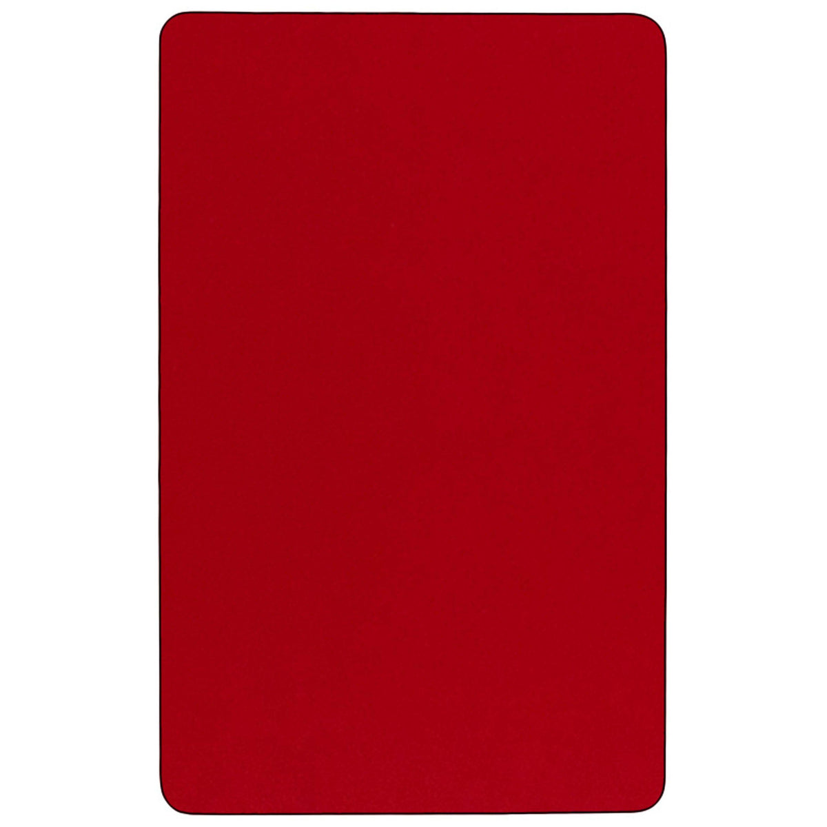 Red |#| 24inchW x 48inchL Rectangular Red Thermal Laminate Adjustable Activity Table