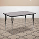 Gray |#| 24inchW x 48inchL Rectangular Grey Thermal Laminate Activity Table w/ Adjustable Legs