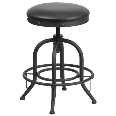 24'' Counter Height Stool with Swivel Lift LeatherSoft Seat