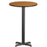 24'' Round Laminate Table Top with 22'' x 22'' Bar Height Table Base