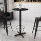 Black |#| 24inch Round Black Laminate Table Top & 22inchx 22inch Bar Height Base with Foot Ring