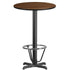 24'' Round Laminate Table Top with 22'' x 22'' Bar Height Table Base and Foot Ring