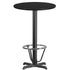 24'' Round Laminate Table Top with 22'' x 22'' Bar Height Table Base and Foot Ring