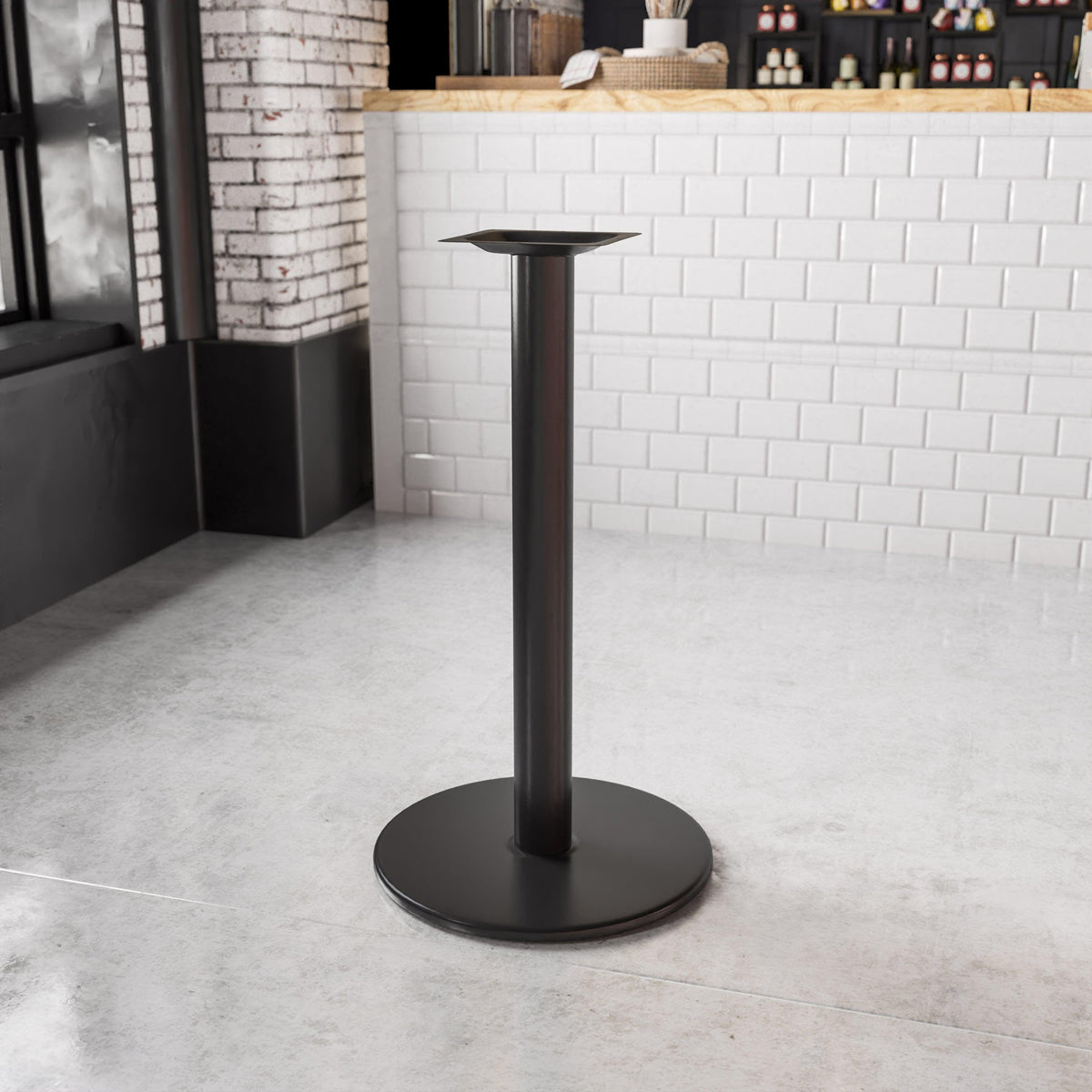 24inch Round Restaurant Table Base with 4inch Dia. Bar Height Column