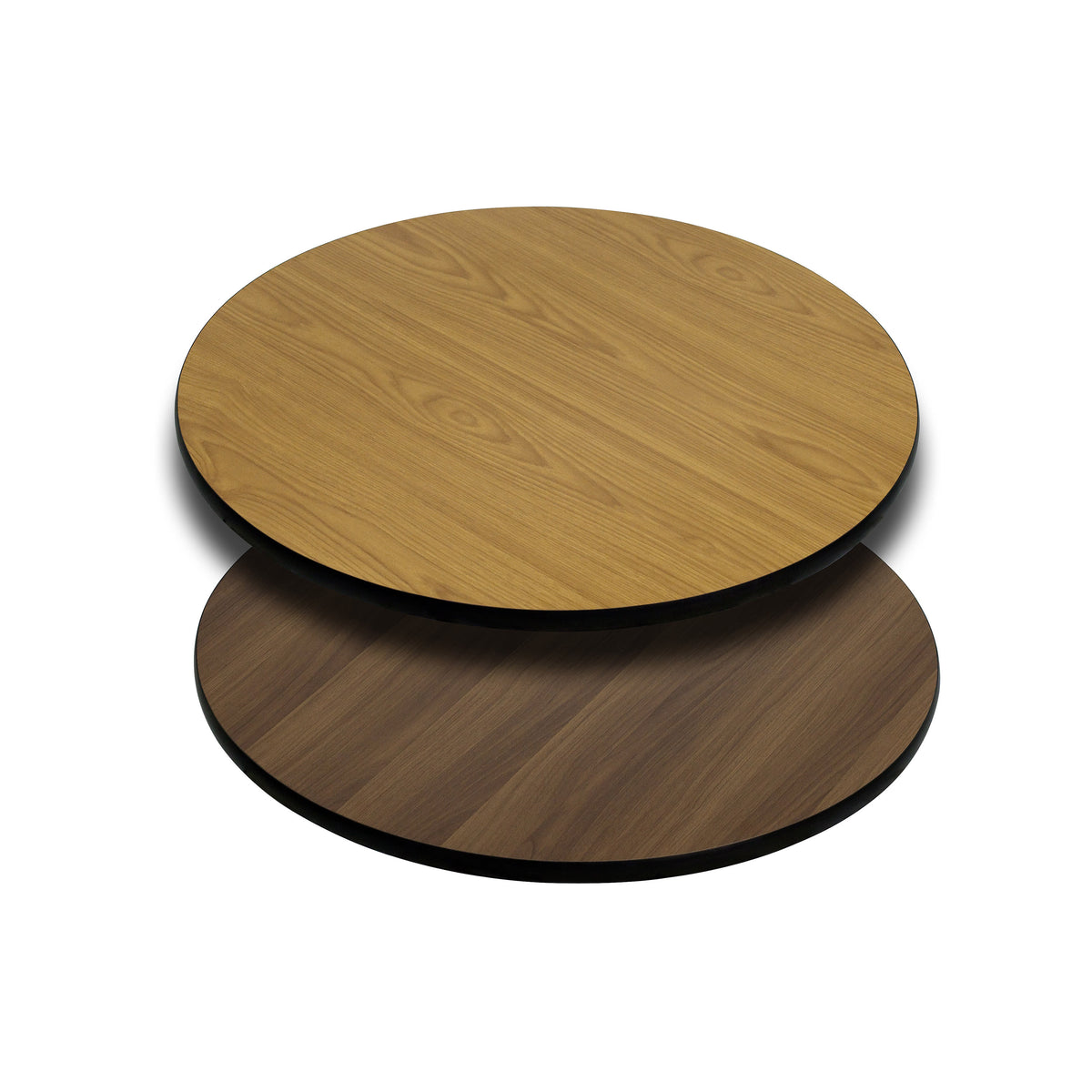 Natural/Walnut |#| 24inch Round Table Top with Natural or Walnut Reversible Laminate Top