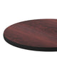 Mahogany |#| 24inch Round Table Top with Black or Mahogany Reversible Laminate Top