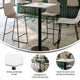 White |#| Commercial White Dining Table Top with Black Bar Height Base, 24" x 30"