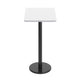 White |#| Commercial White Dining Table Top with Black Bar Height Base, 24" x 30"