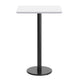 White |#| Commercial White Dining Table Top with Black Bar Height Base, 24" x 30"