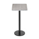 Gray |#| Commercial Gray Dining Table Top with Black Bar Height Base, 24" x 30"