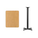 Natural |#| 24" x 30" REC Natural Laminate Table Top & 22" x 22" Bar Height Table Base