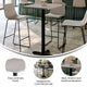 Gray |#| Commercial Gray Dining Table Top with Black Bar Height "X" Base, 24" x 30"