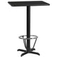 Black |#| 24inch x 30inch Rectangular Black Laminate Table Top & 22inch x 22inch Bar Height Table Base