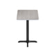 Gray |#| Commercial Gray Rectangular Dining Table Top with Black "X" Base, 24" x 30"