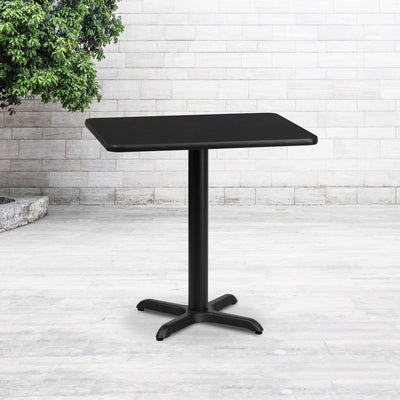 24'' x 30'' Rectangular Laminate Table Top with 22'' x 22'' Table Height Base - View 2