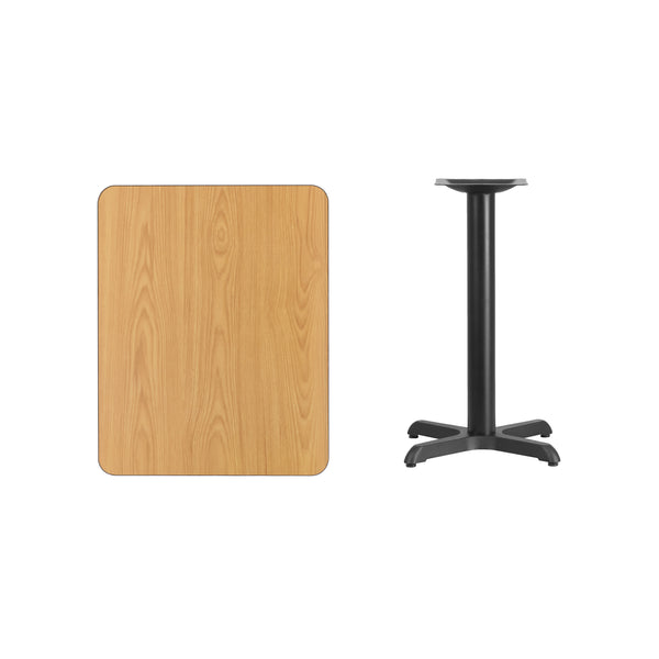 White |#| Commercial White Rectangular Dining Table Top with Black "X" Base, 24" x 30"