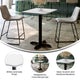 White |#| Commercial White Rectangular Dining Table Top with Black "X" Base, 24" x 30"