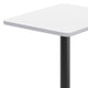 White |#| Commercial White Rectangular Dining Table Top with Black "X" Base, 24" x 30"