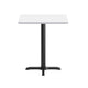 White |#| Commercial White Rectangular Dining Table Top with Black "X" Base, 24" x 30"