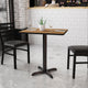Walnut |#| 24" x 30" Rectangular Walnut Laminate Table Top & 22" x 22" Table Height Base