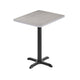 Gray |#| Commercial Gray Rectangular Dining Table Top with Black "X" Base, 24" x 30"