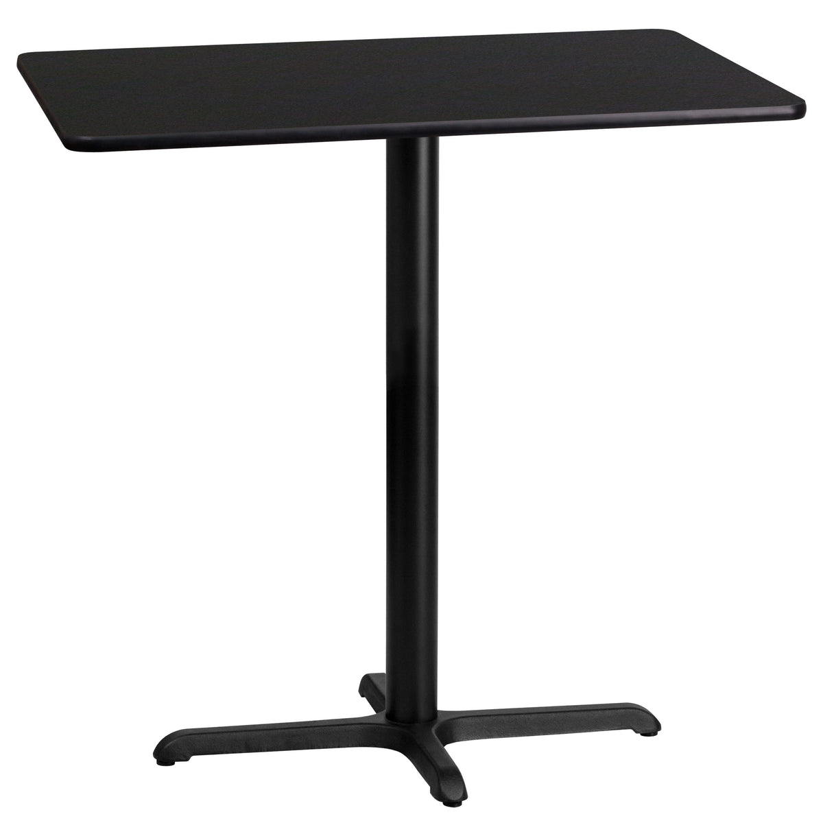 Black |#| 24inch x 42inch Rectangular Laminate Table Top & 23.5inchx 29.5inch Bar Height Table Base